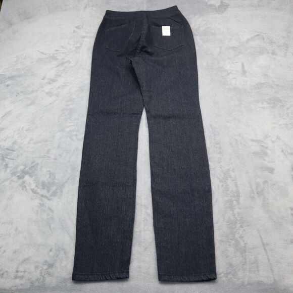 Mind Code Pants Womens 1 Black High Waist Flat Front Straight Leg Jegging - Picture 10 of 16